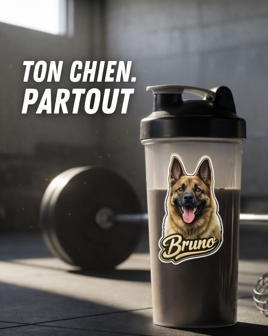 Ensemble d’autocollants personnalisés de ton chien