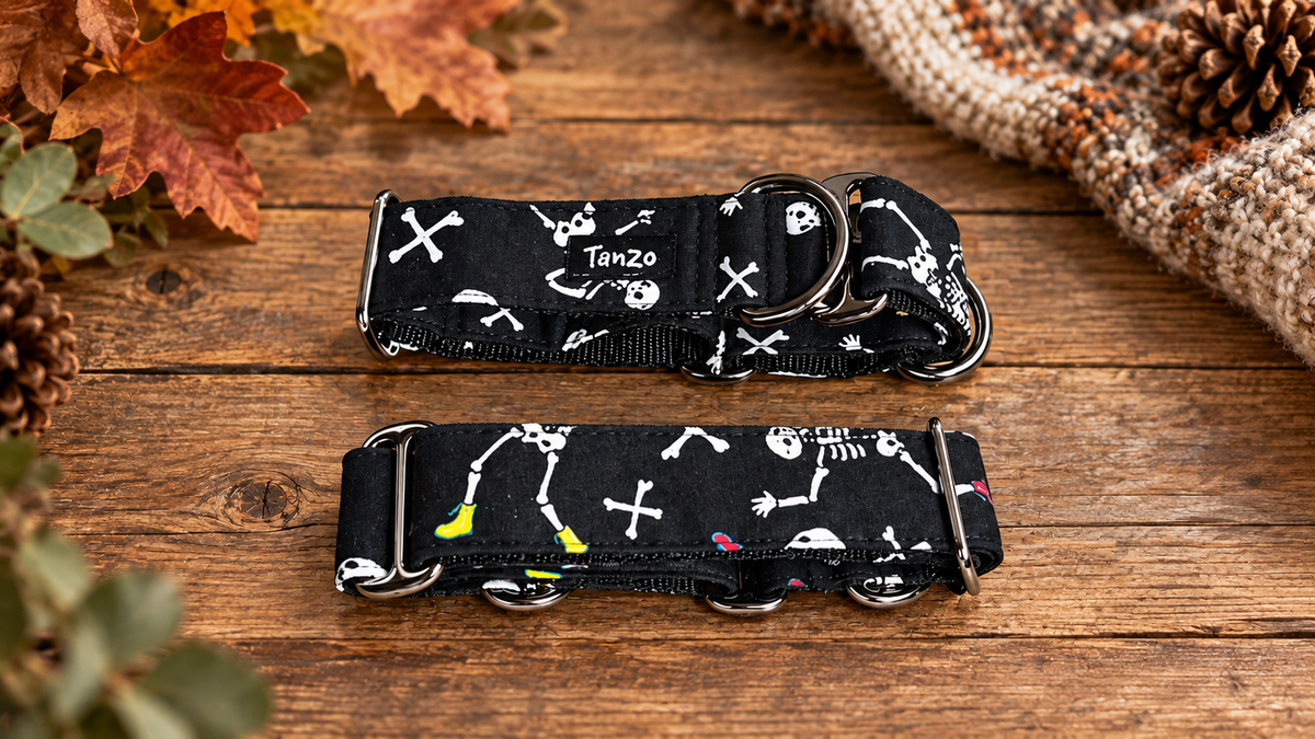 Skeleton Martingale Dog Collar | Handmade in Canada