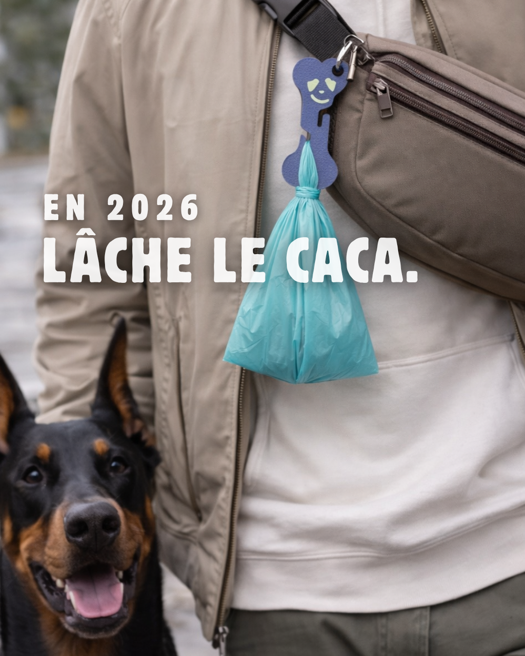 Hands-Free Dog Poop Bag Clip | Leash Attachment | Made in Canada | Tanzo