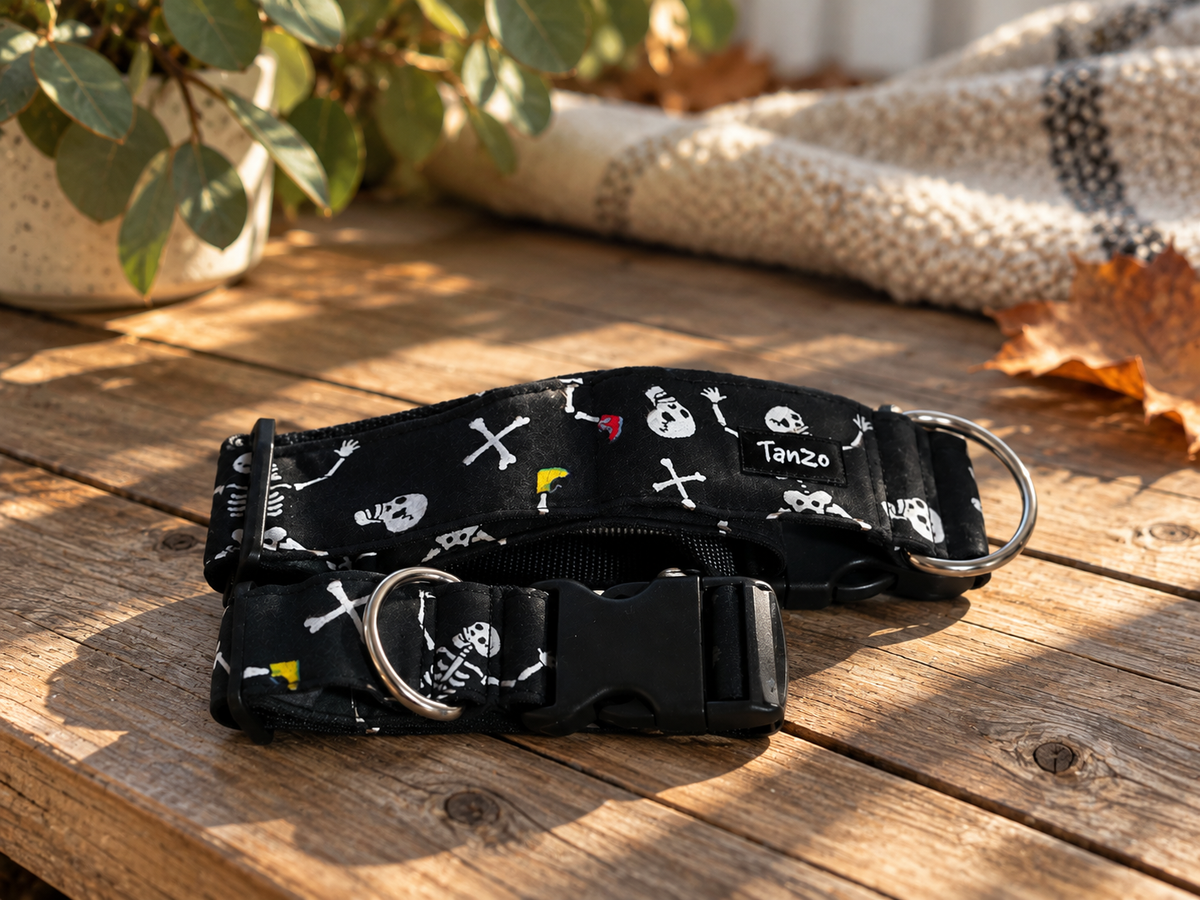 Skeleton Dog Collar | Handmade in Canada