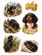 Ensemble d’autocollants personnalisés de ton chien