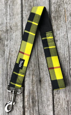 Yellow & Black Plaid Dog Leash
