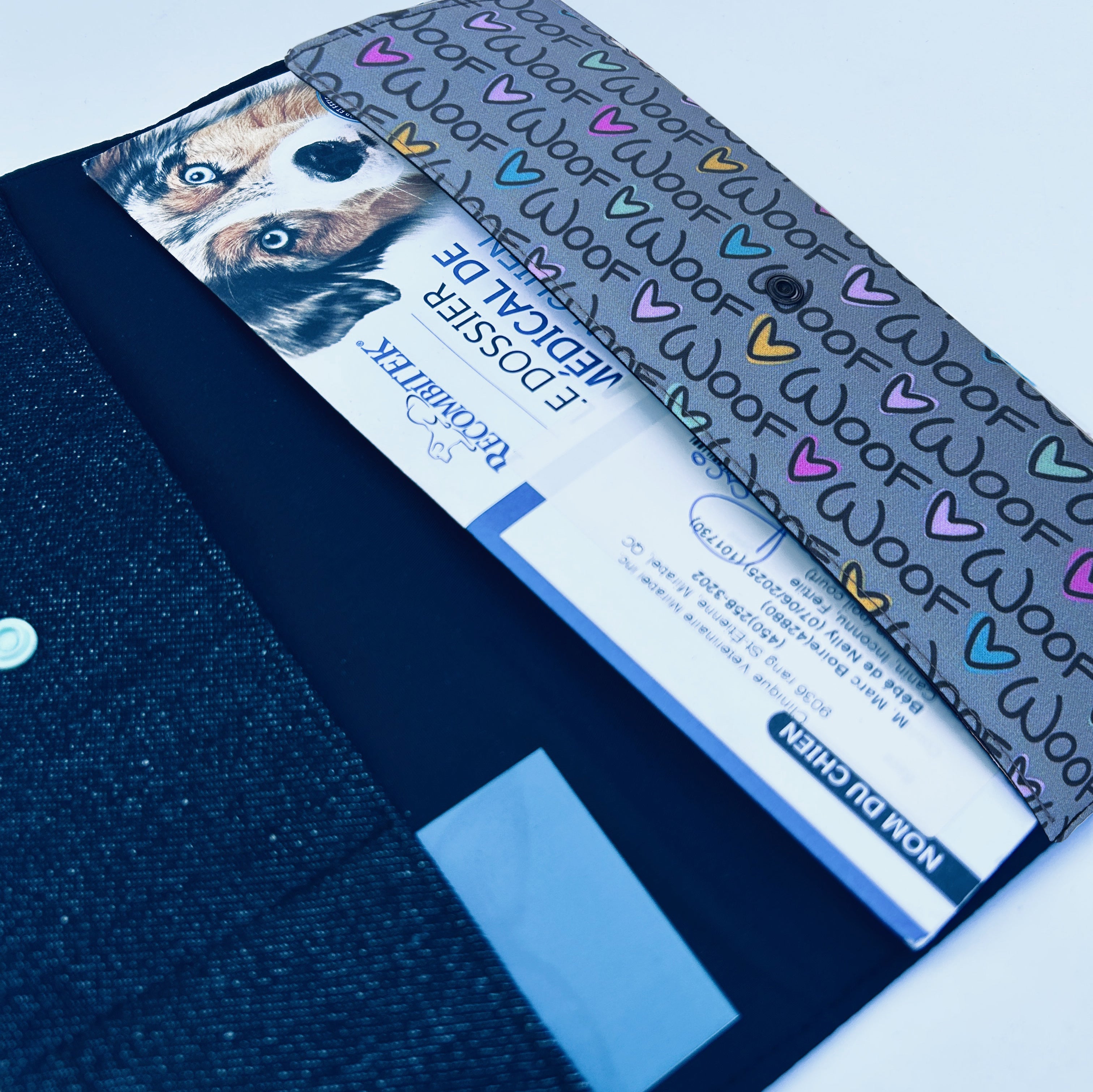 Woof Vaccination Booklet Cover by Lolikö 