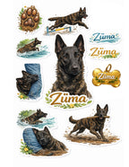 Ensemble d’autocollants personnalisés de ton chien