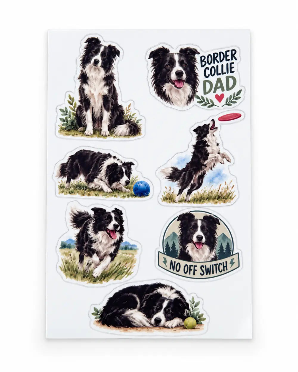 Autocollants Border Collier | Dog Mom & Dog Dad | Faits au Québec