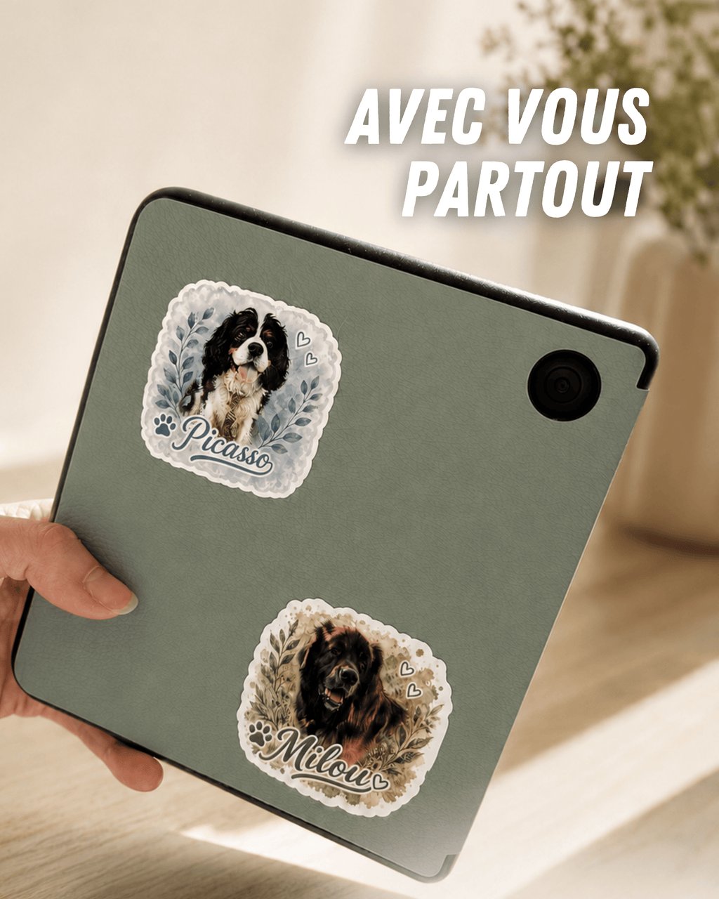 Ensemble d’autocollants personnalisés de ton chien