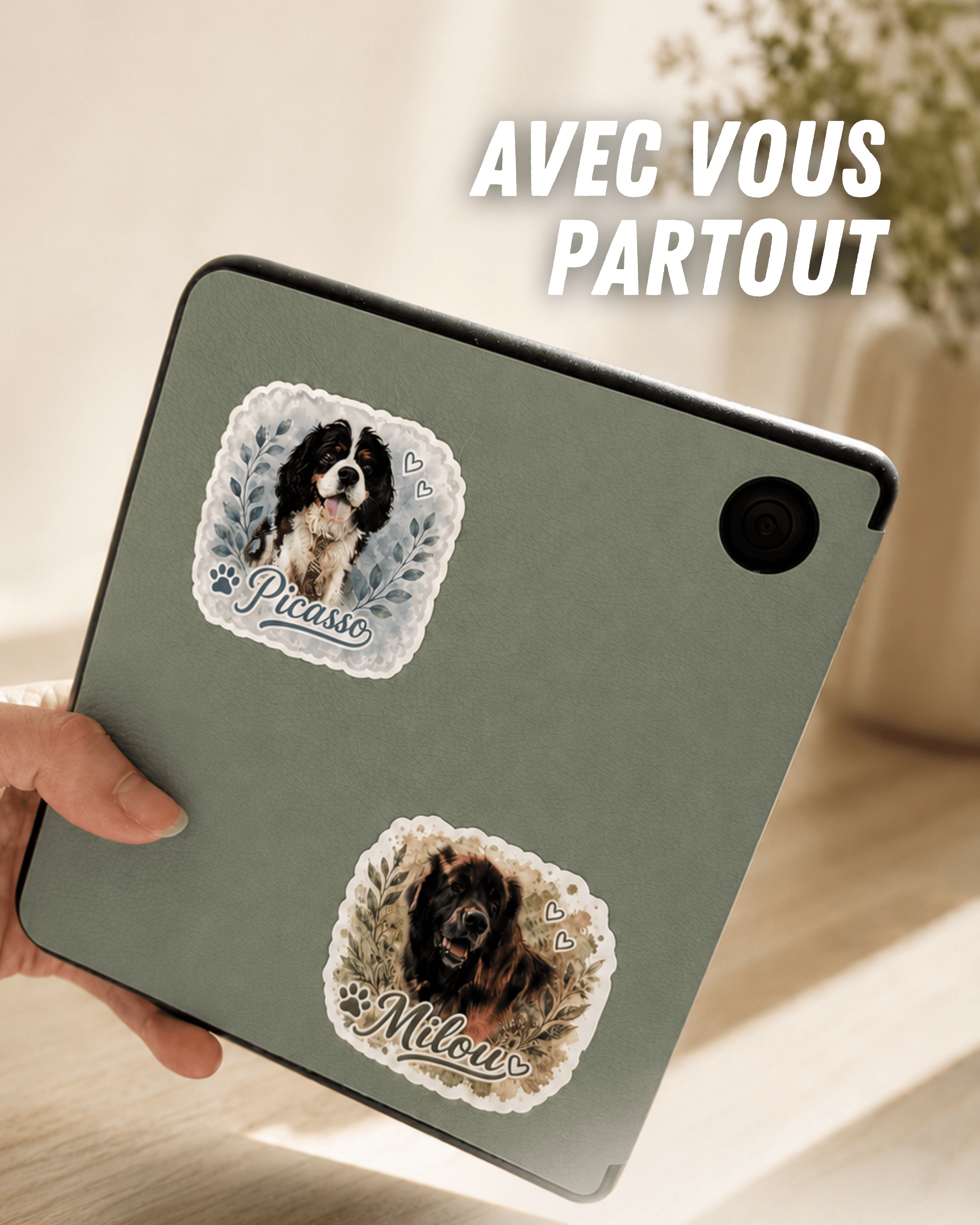 Ensemble d’autocollants personnalisés de ton chien