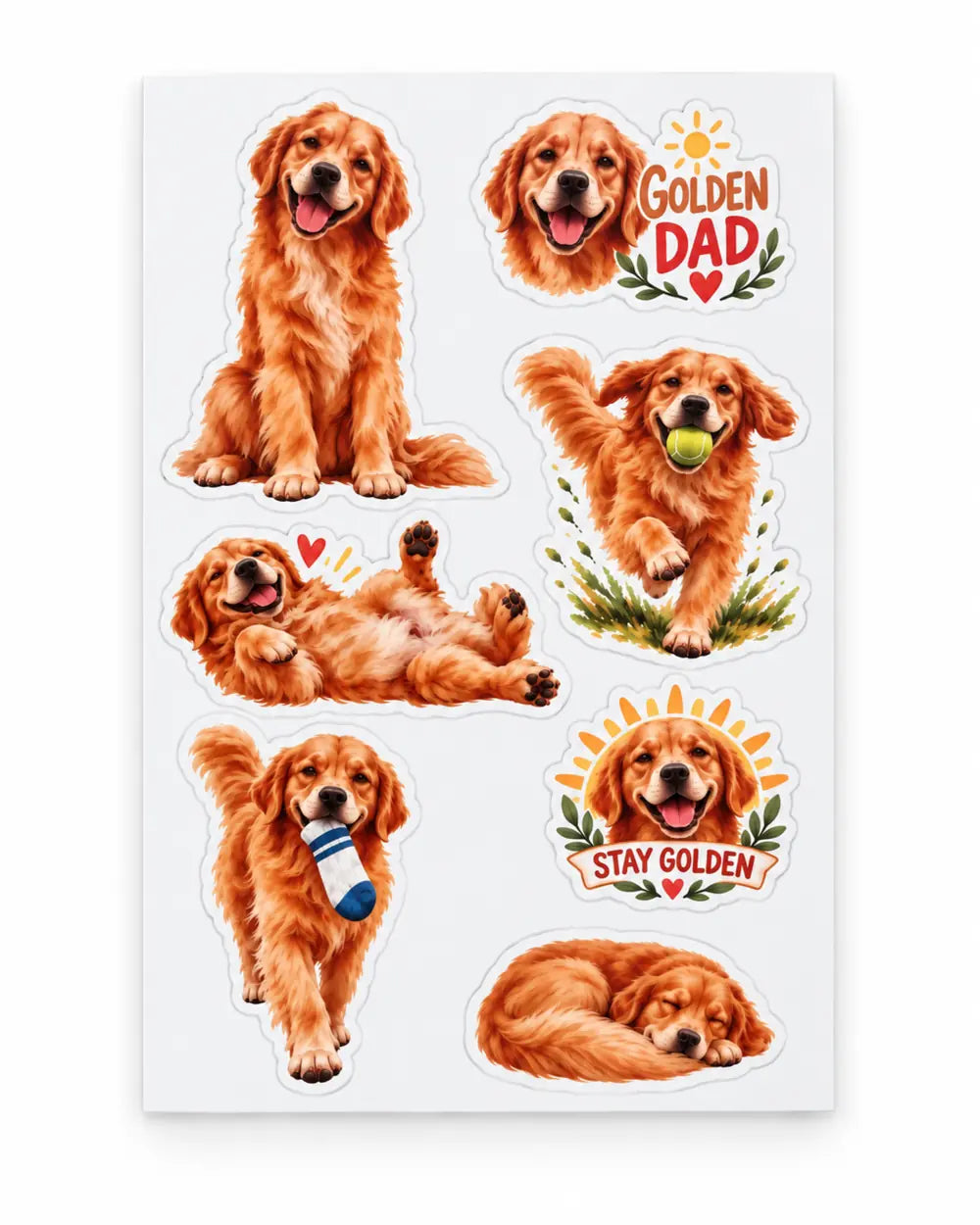 Autocollants Golden Retriever | Dog Mom & Dog Dad | Faits au Québec
