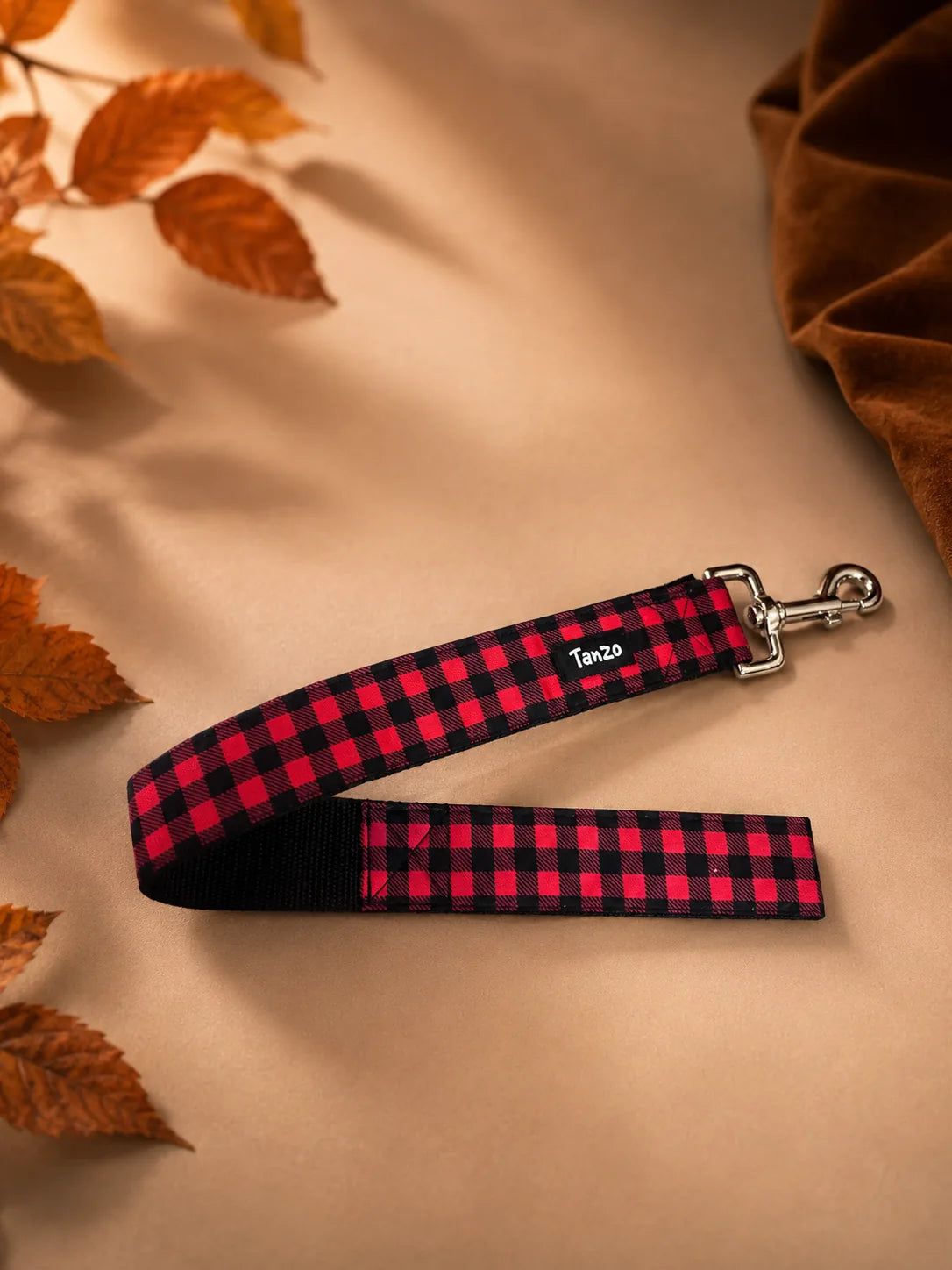 Buffalo Red & Black Plaid Dog Leash