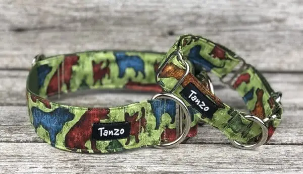 Collier, chiens sur fond vert – Image 5