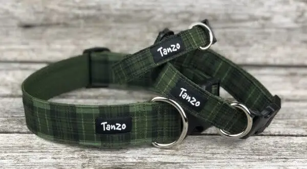 Collier, carreaux vert forêt – Image 3