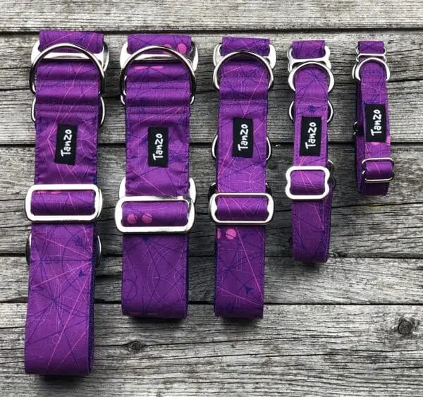 Collier, violet lignes roses – Image 6