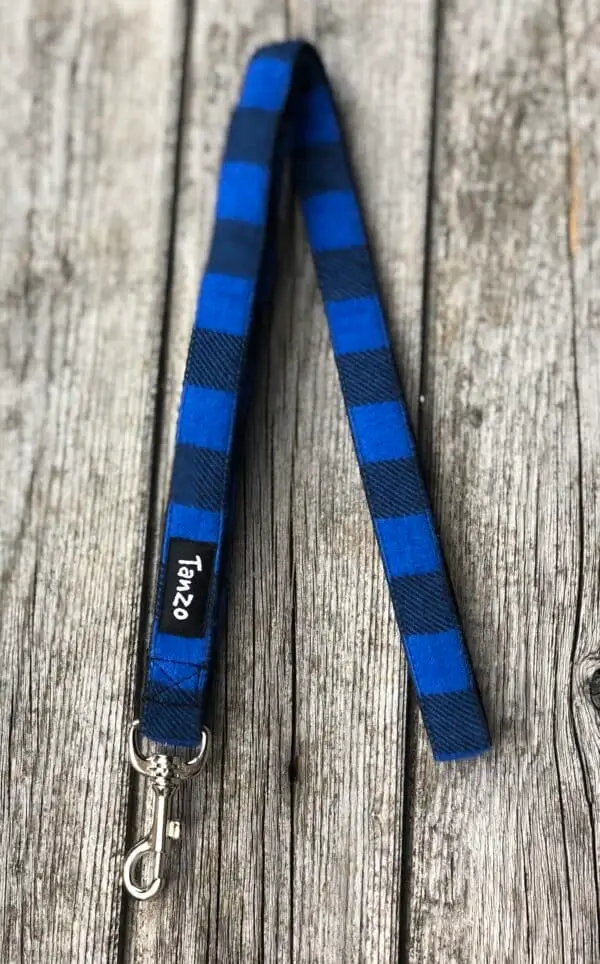 Laisse, carreaux bleu et noir – Image 2