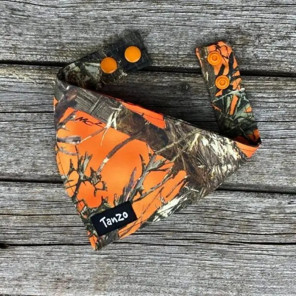 Foulard pour chat, camouflage orange – Image 2