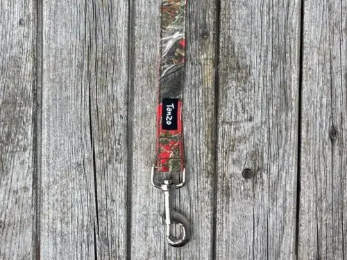 Laisse, camouflage rouge