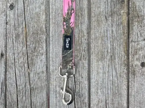 Laisse, camouflage rose pale