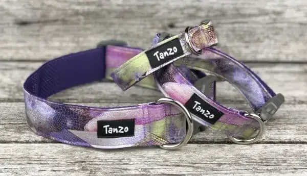 Collier, fleurs mauve – Image 2