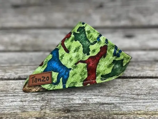 Foulard pour chat, chiens fond vert