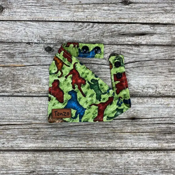 Foulard pour chat, chiens fond vert – Image 2