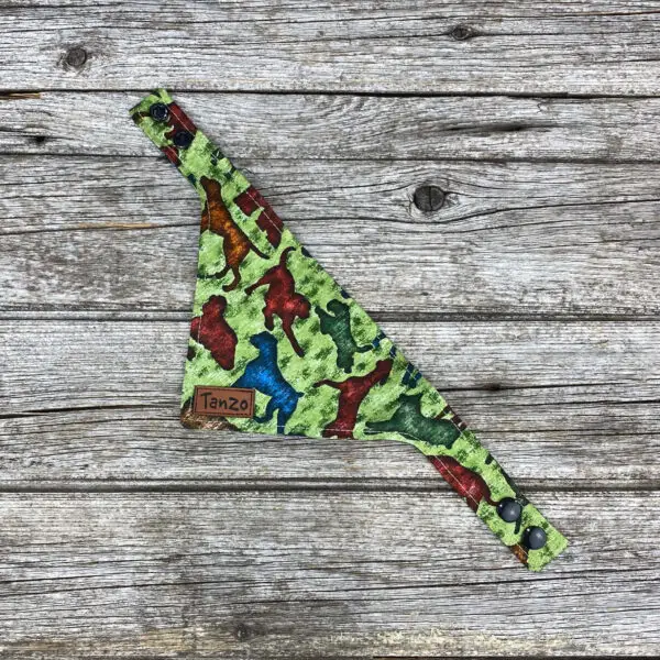 Foulard pour chat, chiens fond vert – Image 3