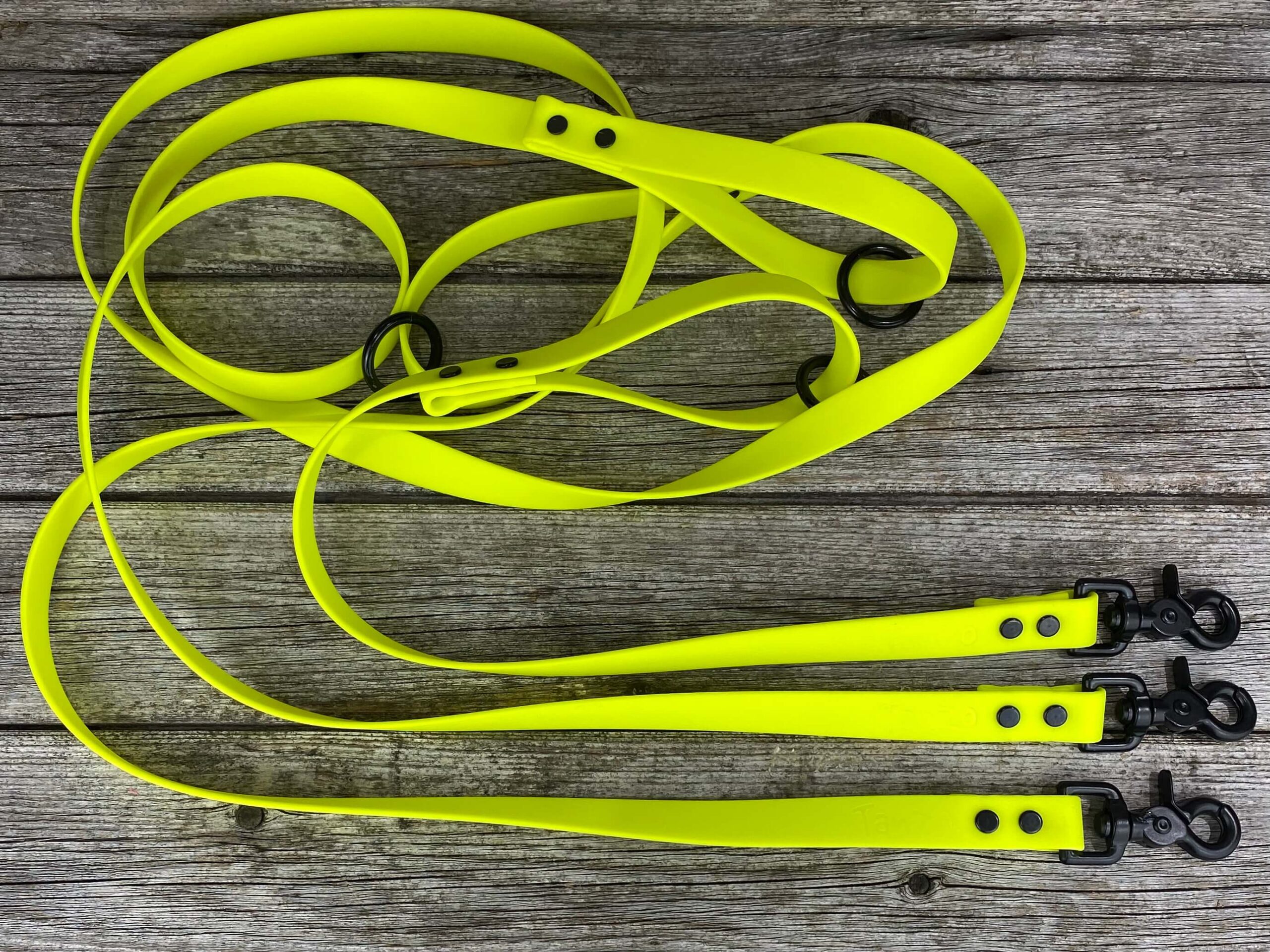 Leash in BioThane®️, neon yellow - Créations Tanzo