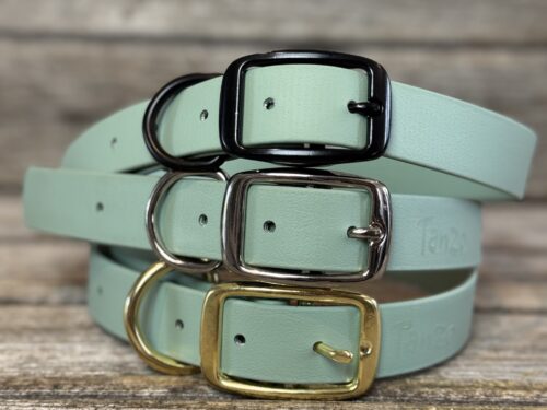 Collier pour chien en biothane ultra résistant - Sauge