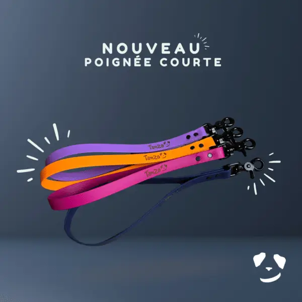 Poignée courte Tanzo – Contrôle, sécurité et style . Idéal pour l'entraînement et les sorties en toute confiance.