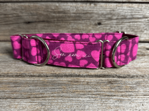 Collier Martingale pour chien, personnalisable pour la St-Valentin