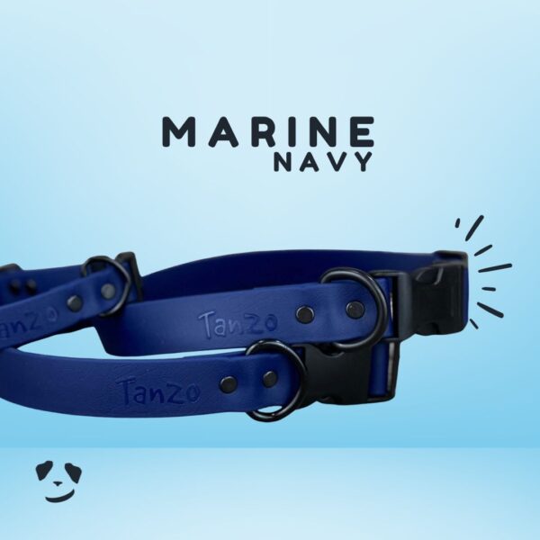 Collier pour chien en Biothane marine, résistant à l’eau, durable et lavable – fait au Québec
Navy Biothane dog collar – waterproof, durable, and easy to clean – handmade in Canada