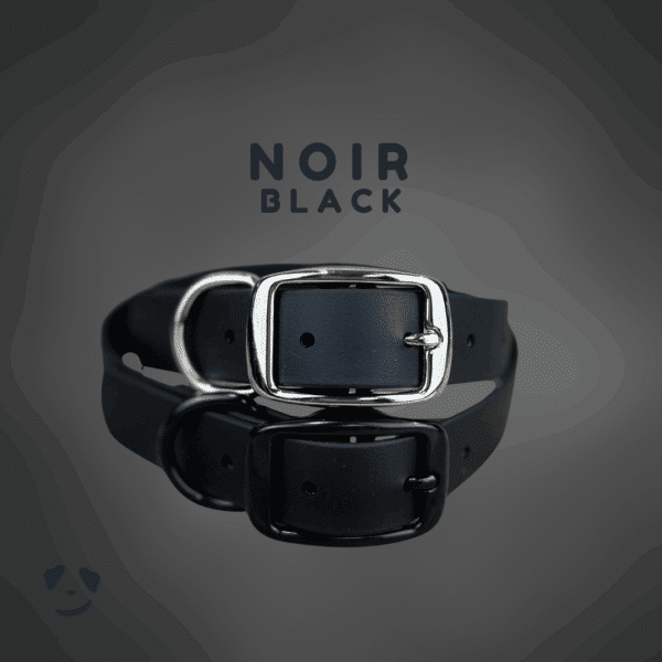 Collier pour chien en biothane robuste noir