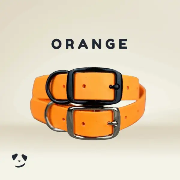 Collier pour chien en biothane robuste orange