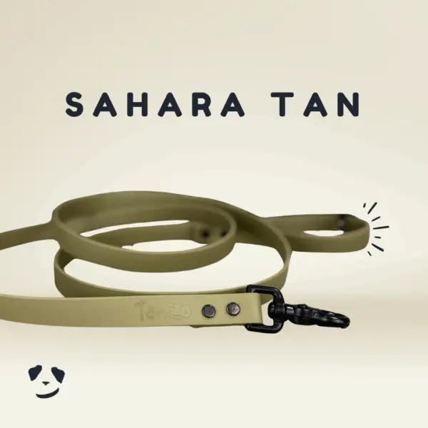 Sahara tan biothane dog leash | Laisse en biothane Sahara Tan. Best biothane dog leash in canada